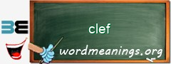 WordMeaning blackboard for clef